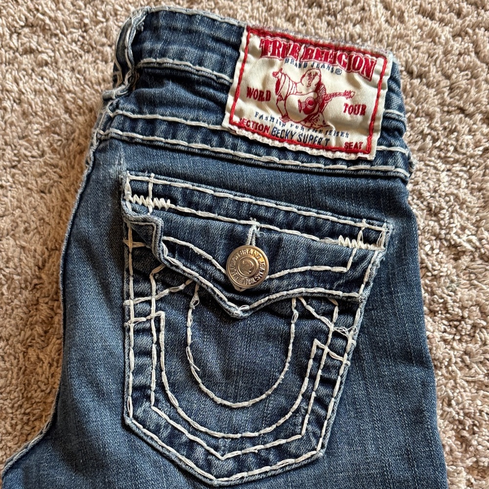 True Religion Women's Becky Super T Jeans with Contrast Stitching